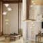 Lampe sur pied moderne avec tablettes et lumières papillon réglables à DEL, lampe sur pied avec table pour le salon, coin chambre à coucher