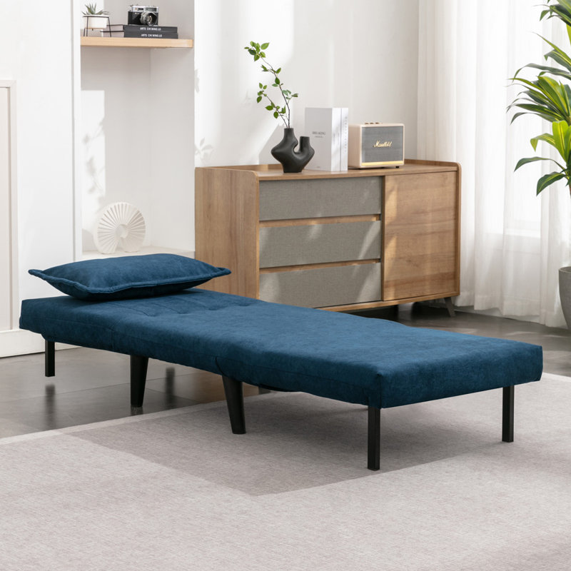 Naraya Upholstered 1 Seater Sofa Bed, Blue