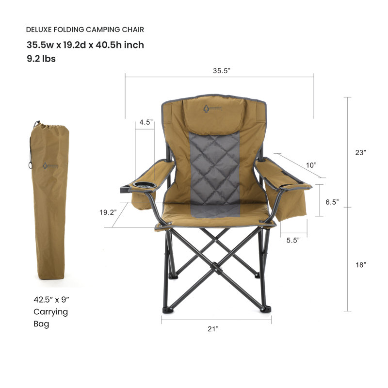 Folding Camping Chair, Dark Yellow