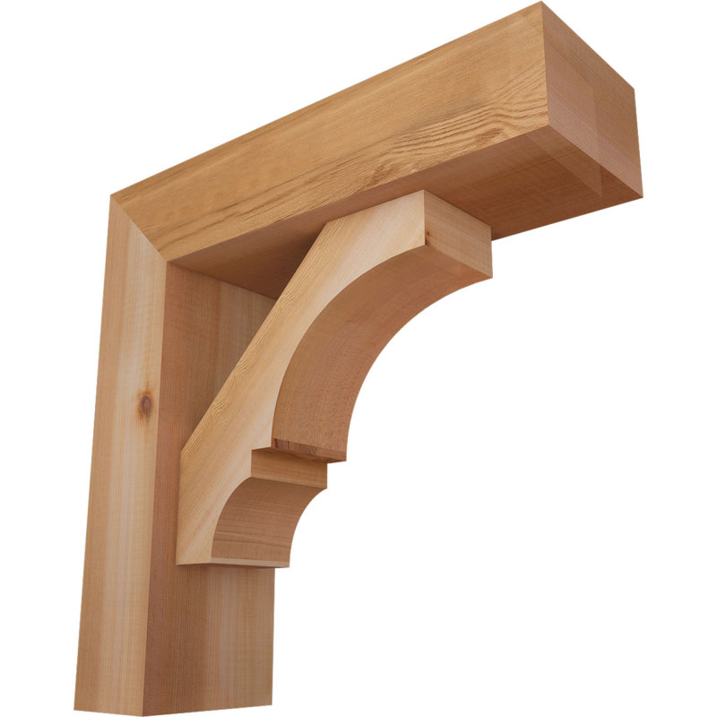 Support de bloc Balboa avec entretoise décalée, 18 po x 18 po, Cèdre rouge occidental de l 5 1/2 po (lisse)