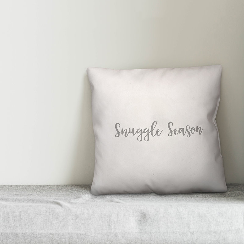 Coussin Snuggle Season, Blanc, Housse de coussin