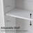 Latitude Run® Bathroom Wall Mount Storage Cabinet Single Door with Adjustable Shelf White and Gray