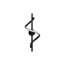 Lampe murale moderne avec corps en métal, finition noire, 16 x 16,1 x 9,8 pouces | SMD DEL 11 W, 3 000 K | Plaque de base en métal durable (diamètre: 2,8 pouces, hauteur: 3,9 pouces) | Éclairage élégant pour la décoration de maison et de bureau, classé IP20-106854211