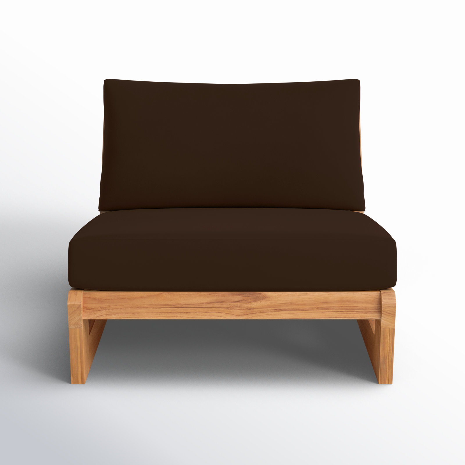 Despina Teak Patio Chair with Cushions, Dark Brown