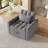 Versatile Foldable Sofa Bed with Adjustable Backrest and Pillows-1500317735