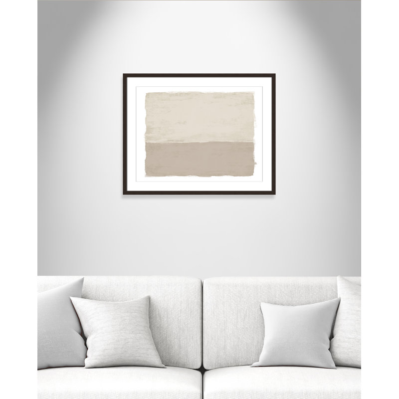 Silent Sands II - Landscape Version Print par Natalie Carpentieri, Noyer à grain ouvert, L 29,5 po x H 23,5 po, Imprimé mat
