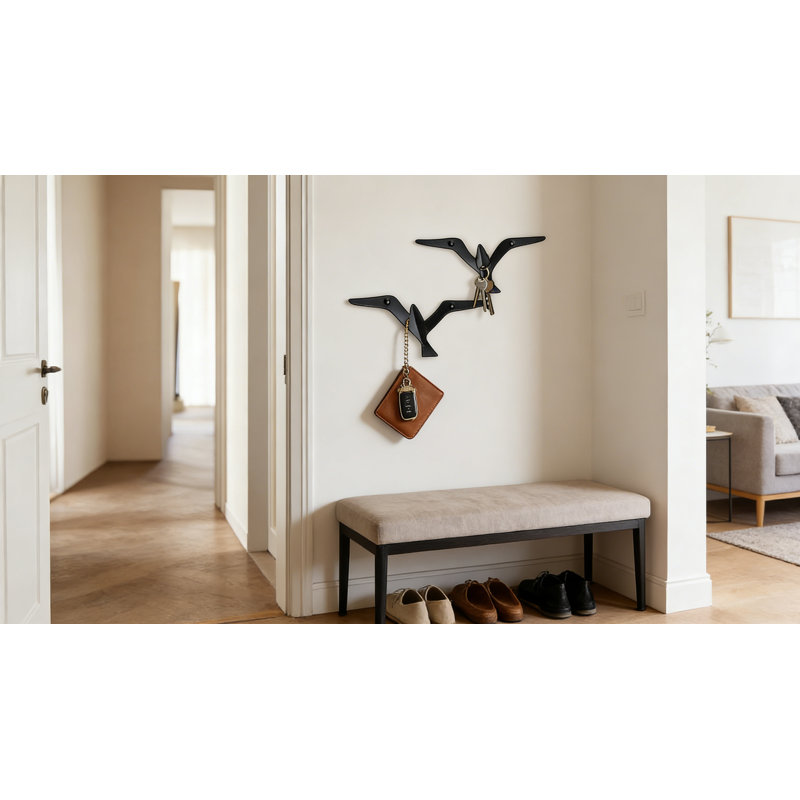 Portemanteaux mural Flying Style, Noir