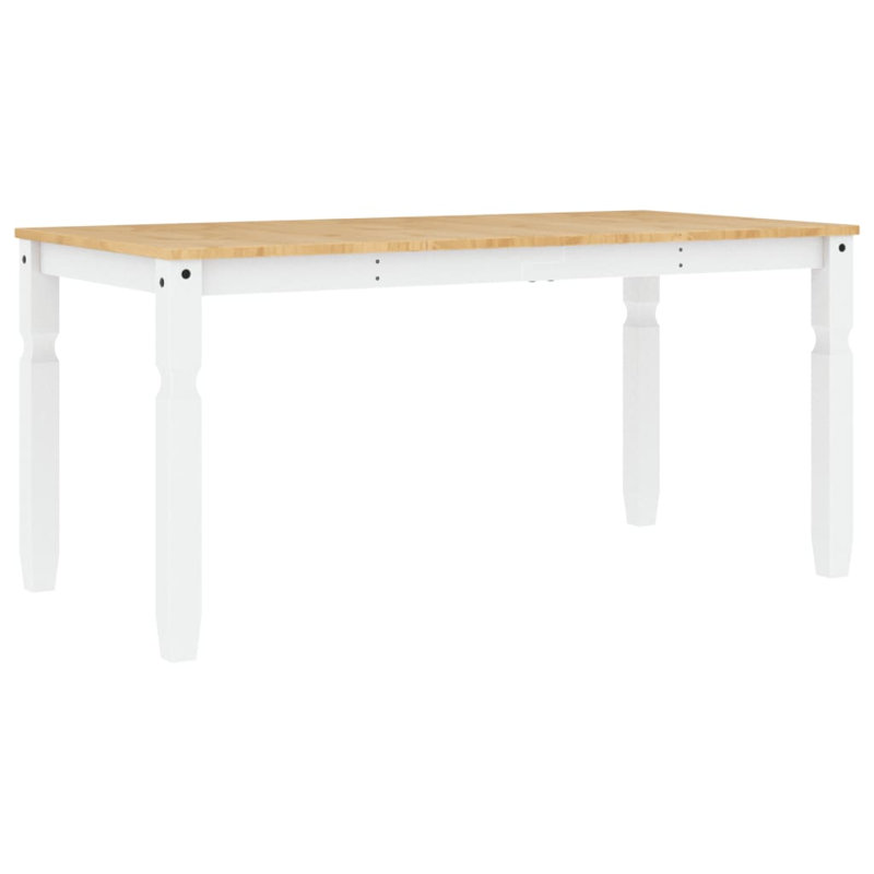Anesia Solid Wood Dining Table, White, 80cm W x 160cm L