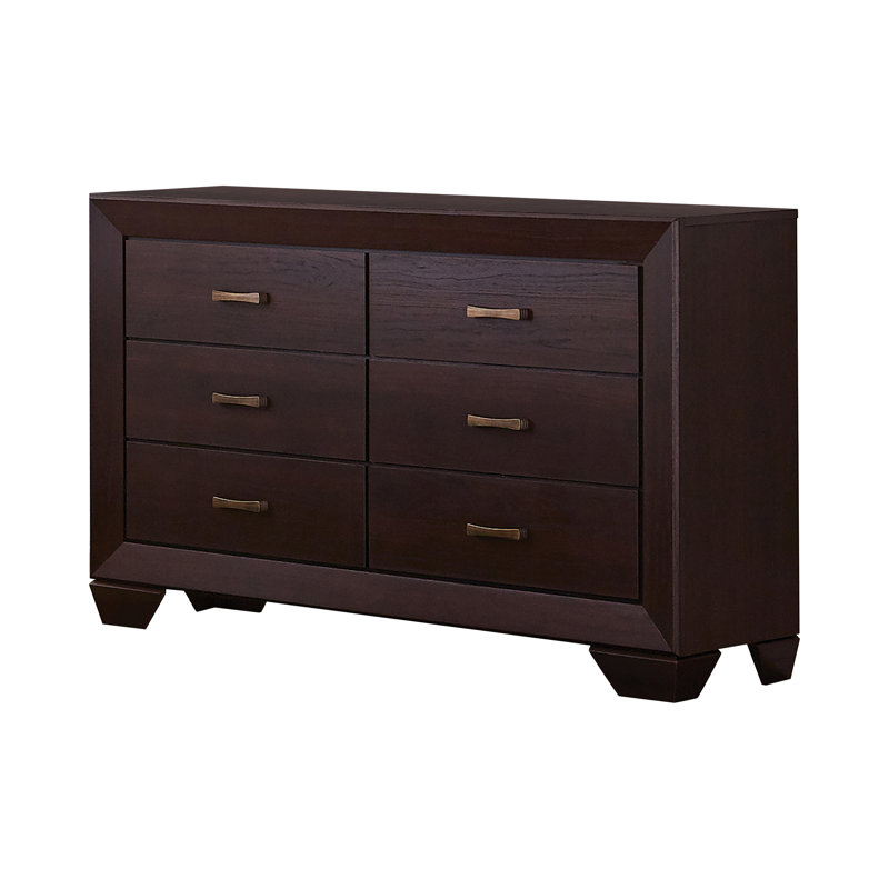 Ensemble de chambre à coucher avec commode 2 pièces Houston, Grand, Cacao foncé