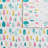 4 PCS Cotton Printed Sheet Set White Holiday Trees