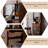 23.62"Solid Wood Pine Tempered Glass brown Sideboard