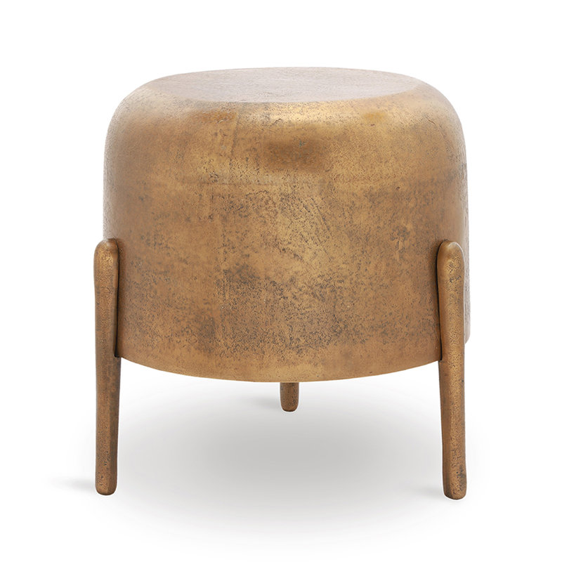 Table d'appoint à 3 pieds en laiton