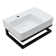 Mocoloo 23"L x 16"W Ceramic Rectangular Console Bathroom Sink with One Faucet Hole and Bracket Base
