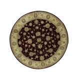 Hand-Knotted High-Quality Beige and Ivory Round Area Rug