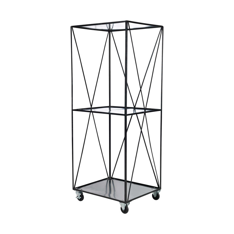 Chariot de rangement transportable Blantex avec 3 tablettes en acier et 10 lits XM-3