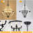 White 5-Light Chandelier Wood S-1023503758-1023503753