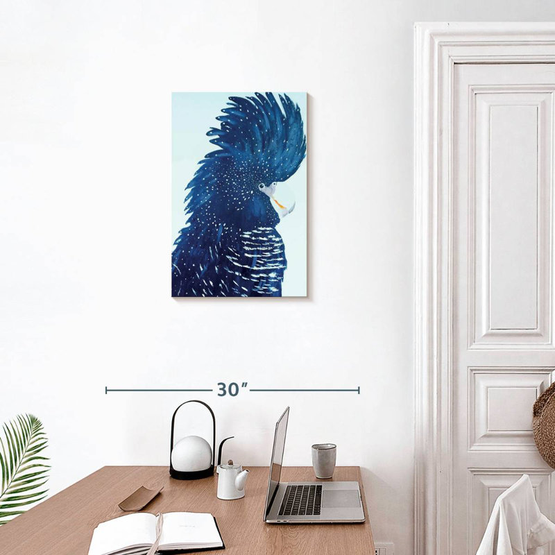 Brampt Pablo The Black Cockatoo, 24" H x 16" W