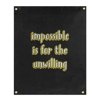 Tapisserie tableau noir quote not impossible quot