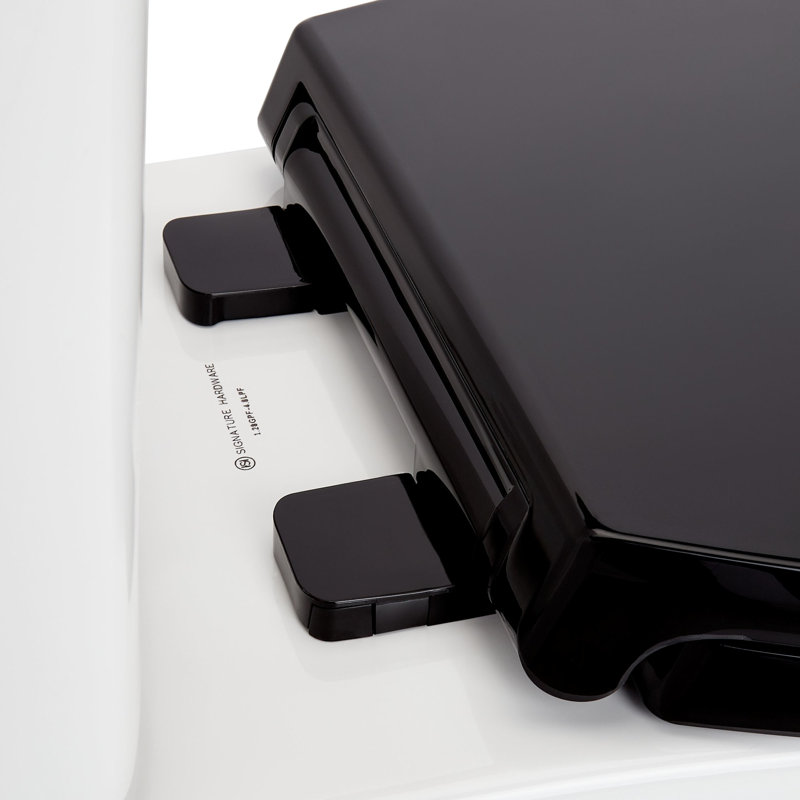 Heavy Duty Slow-Closing Elongated Toilet Seat - Black, Black