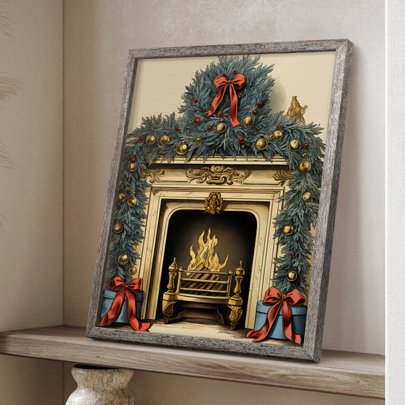«Christmas Holiday Art CDLI», reproduction d'art encadrée, H 21 po x l 17 po