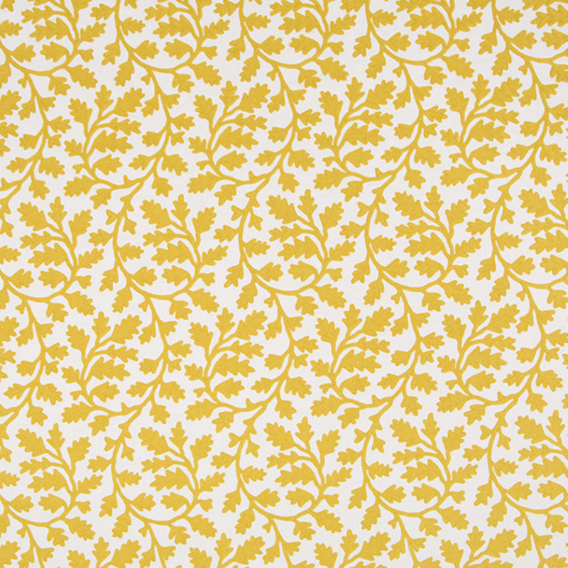 Festival Color Folk Vine Cotton Blend Fabric, Jonquil