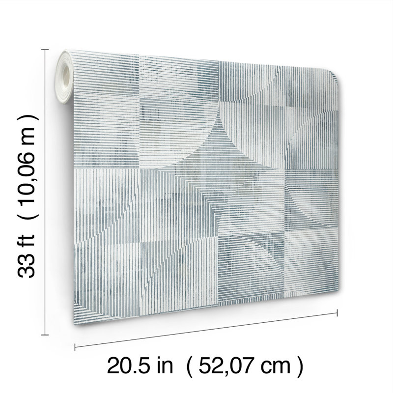 Papier peint géométrique Woodbine, Ardoise