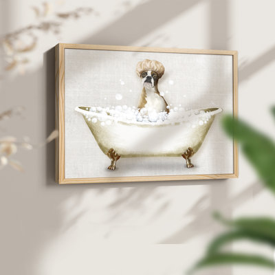 «Bath Dogs I», reproduction encadrée