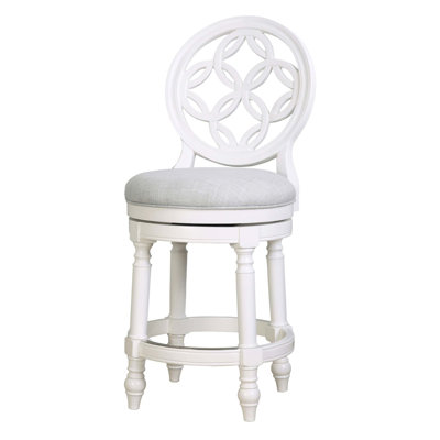 Tabouret de bar pivotant à hauteur de comptoir avec siège rembourré à haut dossier