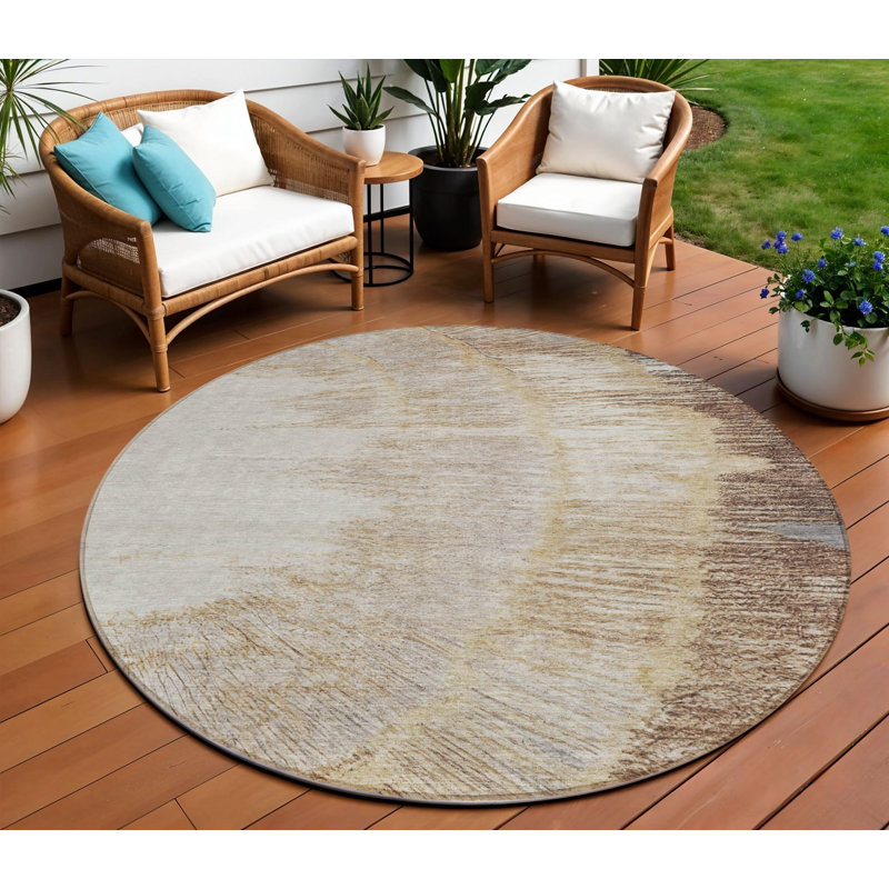Tapis beige rond 8 po
