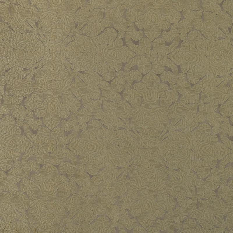 Damask Cotton Blend Fabric, Champagne