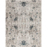 Santorini Abstract Area Rug in Gray