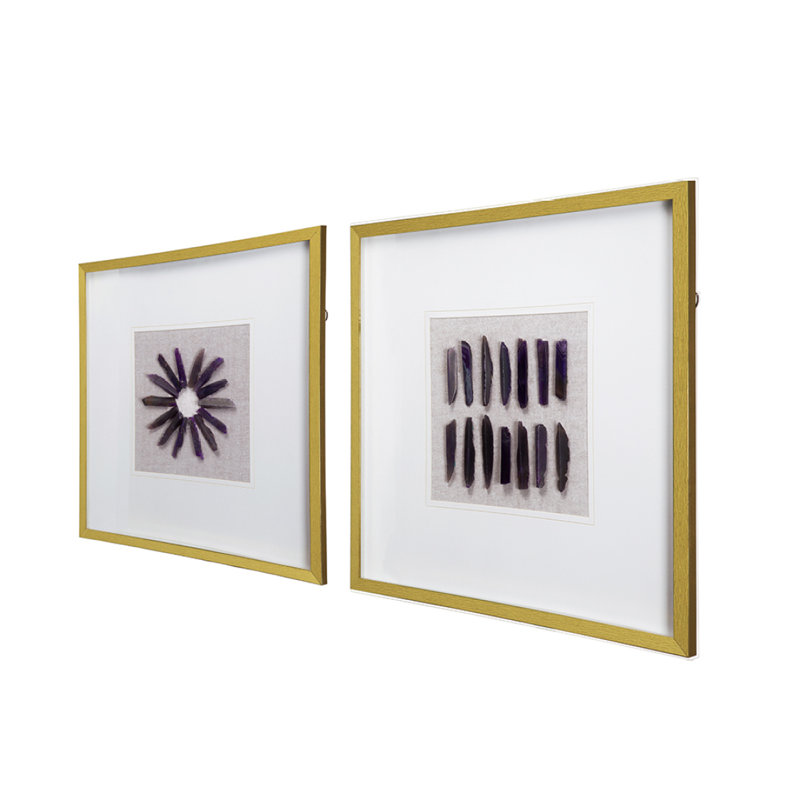 Ensemble de 2 boîtes murales 23,5 "X 23,5" Grace