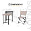 SUNJOY 3 Piece Patio Bistro Set LONDON with shelf, Patio Set with Folding Table & Chair and Storage Space, Garden Furniture Set for 2