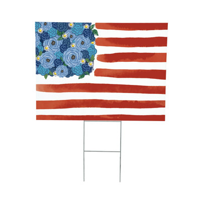 Enseigne de jardin American Classic Blooming, 24 po x 18 po