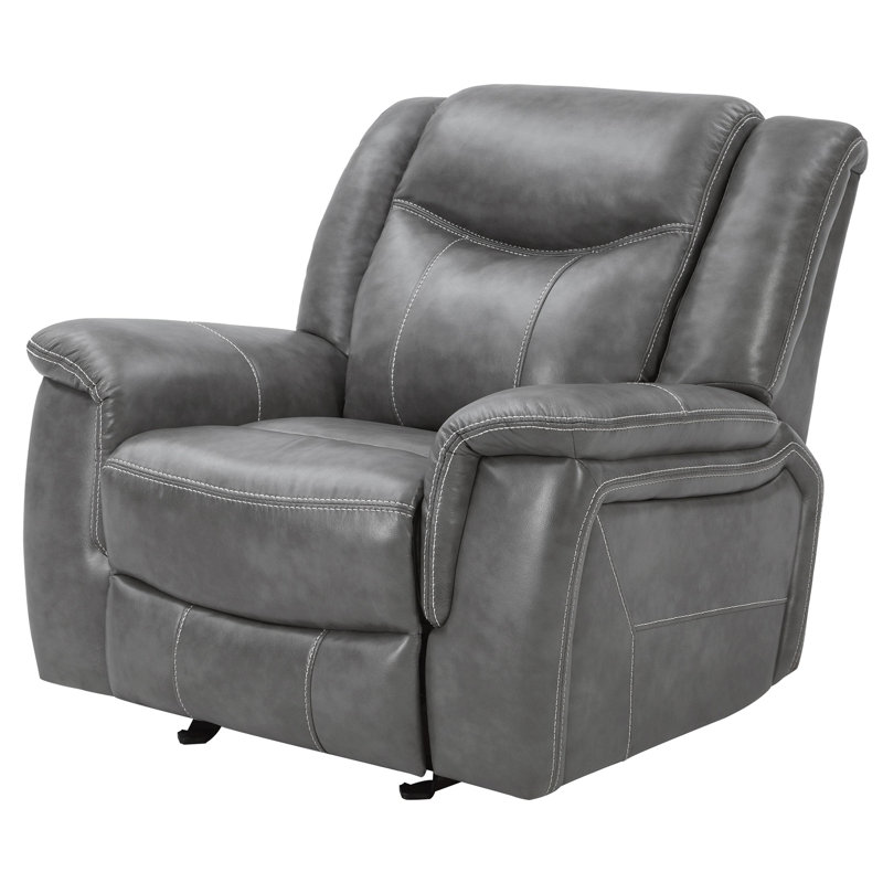 Fauteuil inclinable rembourré et rembourré gris