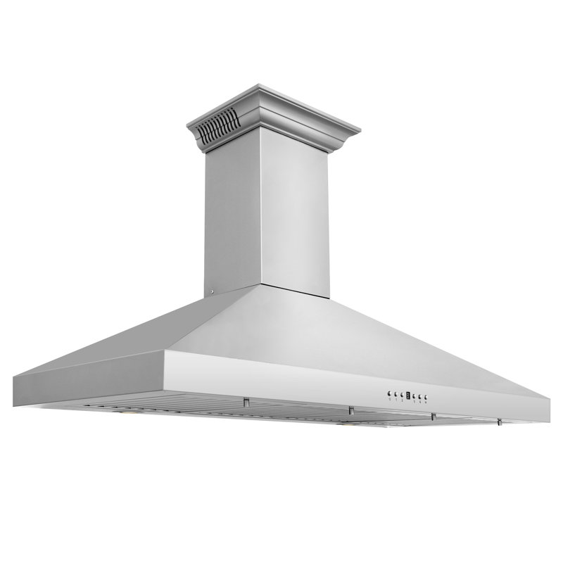 36" Crown Sound 400 CFM Ducted Wall Mount Range Hood in Stainless Steel with Wi-Fi, 48"