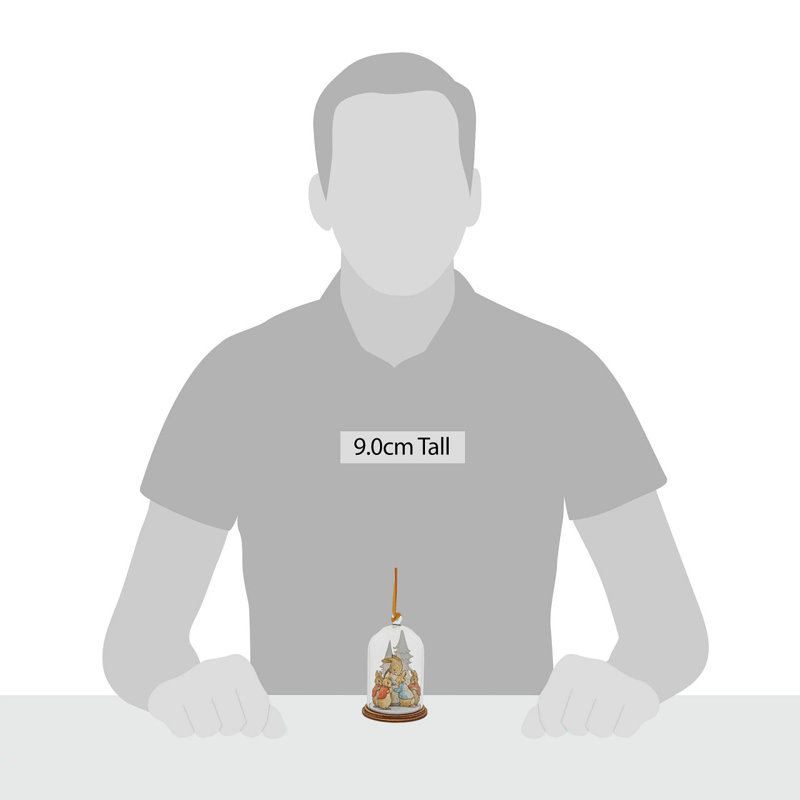 9cm Glass Hanging Figurine Ornament