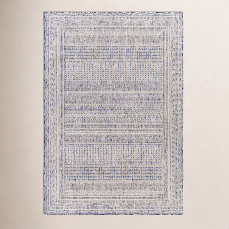Tapis oriental bleu Ilenne, Rectangle 9 pi 2 po x 12 pi