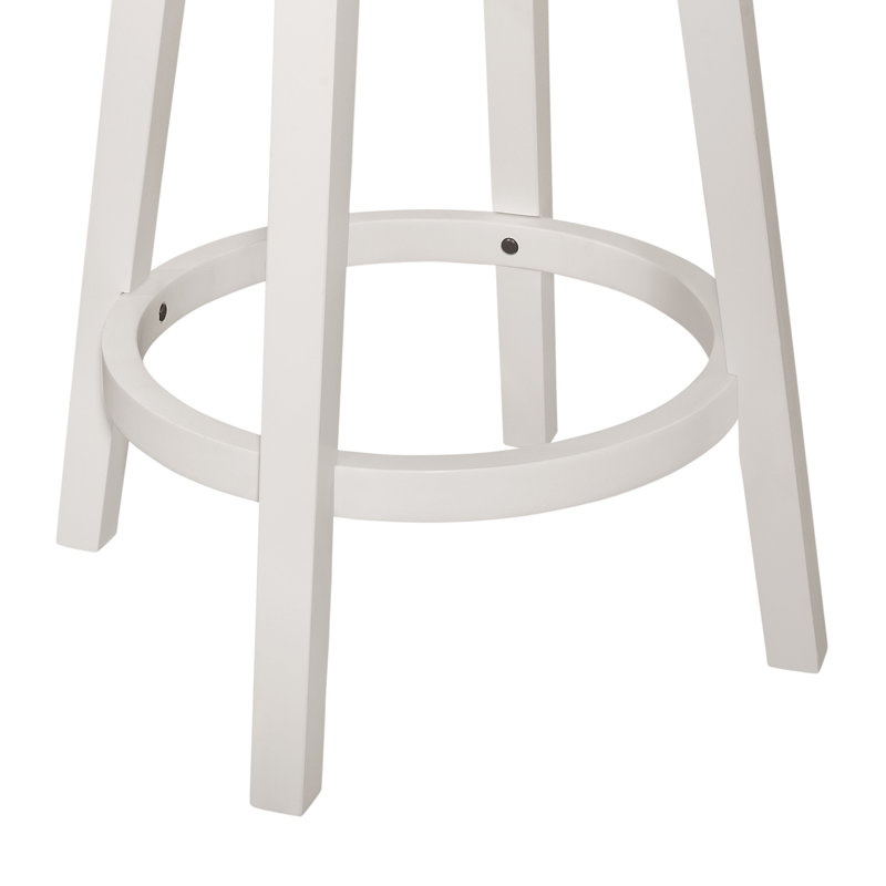 Tabouret de bar pivotant en bois Aniyan, Tabouret de comptoir (siège d'une hauteur de 27 p