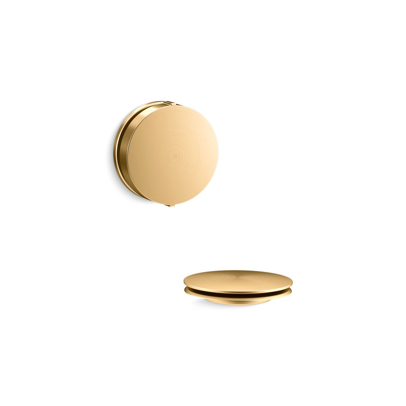 PureFlo Drain Stopper Tub Drain, Vibrant Brushed Moderne Brass