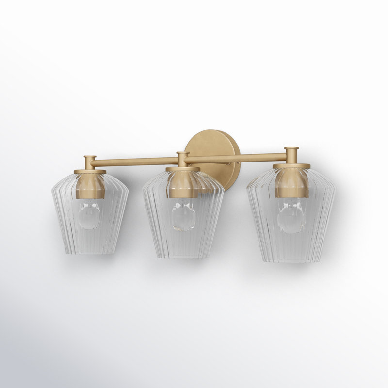 Depner 3-Light Dimmable Vanity Light, Brass