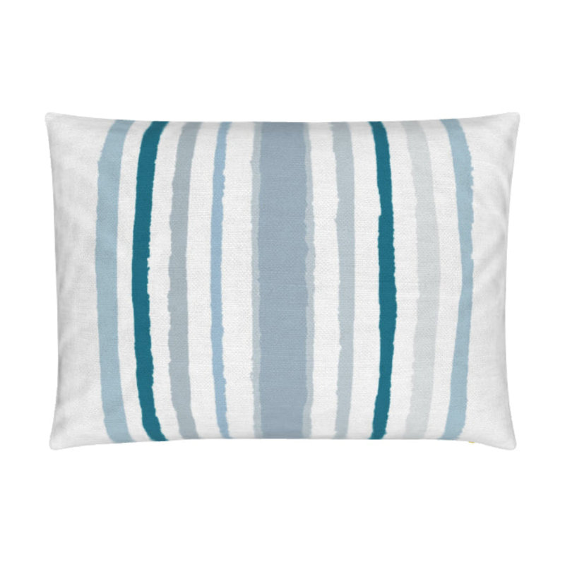 Brother Stripe Lumbar Pillow Cover & Insert, Blues Striped
