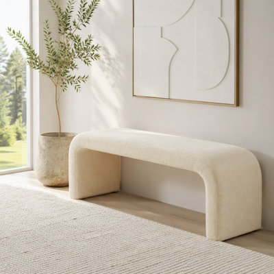 3-piece U-Shaped Modern Teddy Ottomans