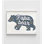 Affiche de papa ours, décor naturel bleu marine, œuvre d'art en forme d'ours, idée de cadeau d'anniversaire de grand-père, affiche d'art de forêt bleu foncé