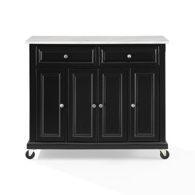 Andover Mills™ Moser Paper Marble Kitchen Island & Reviews | Wayfair