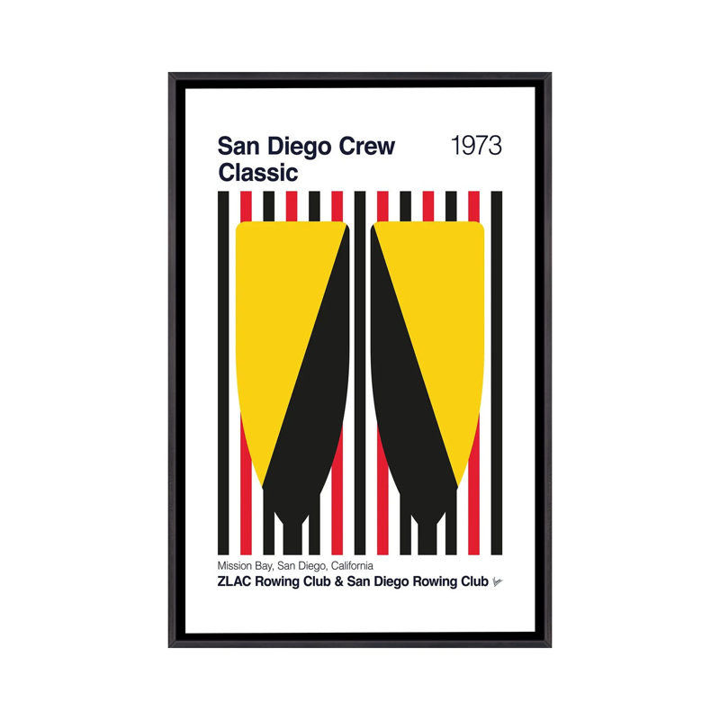 "San Diego Crew Classic", reproduction d'art murale sur toile, H 48 po x l 32 po, Noir patiné