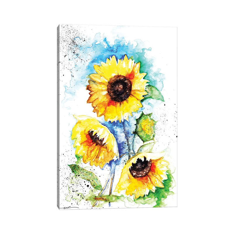 " Sunflowers " Painting Print, 12" H x 8" W x 0.75" D