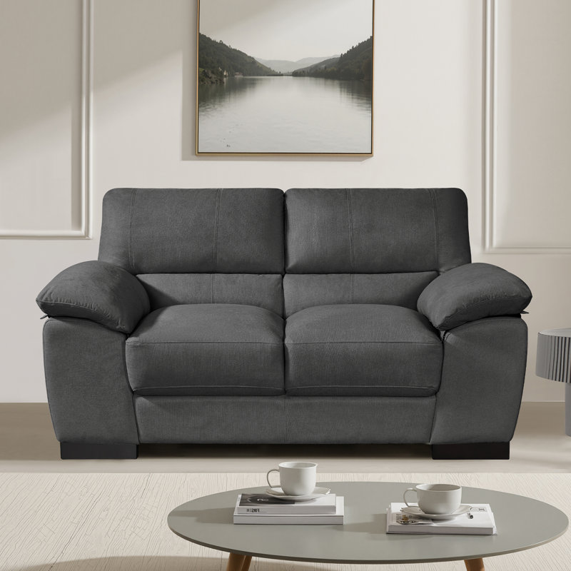 Alann Fabric Sofa, 2, Dark Grey