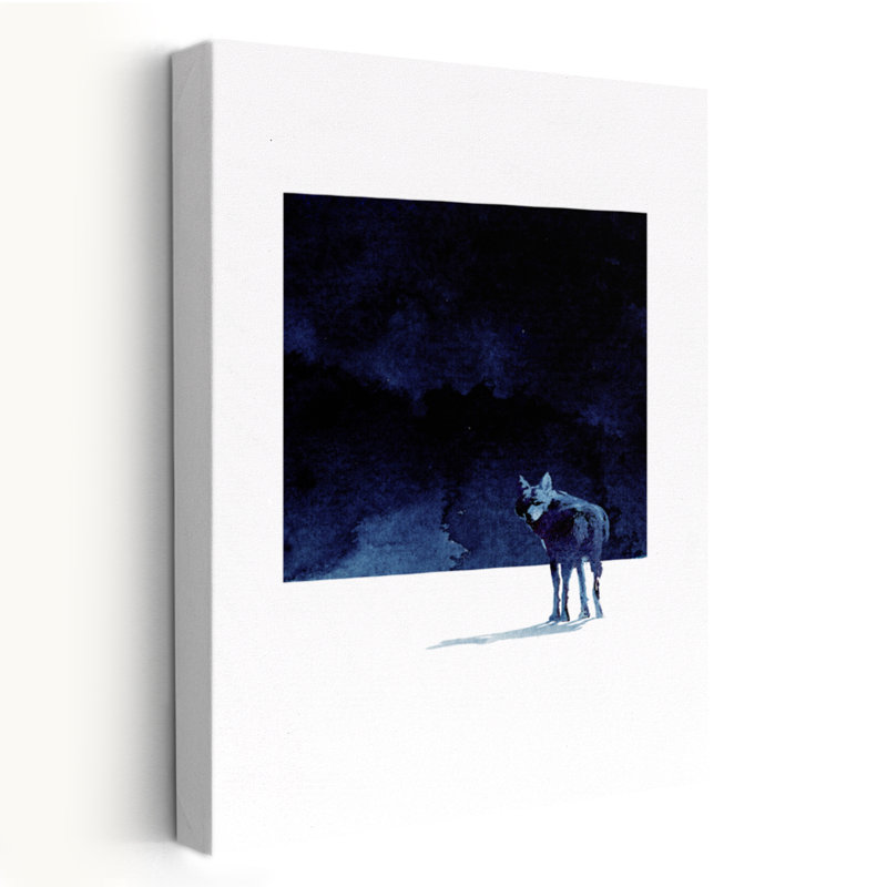 «I Am Going Back - Art animaux fantastiques, surréalisme et loups», H 60 po x l 40 po