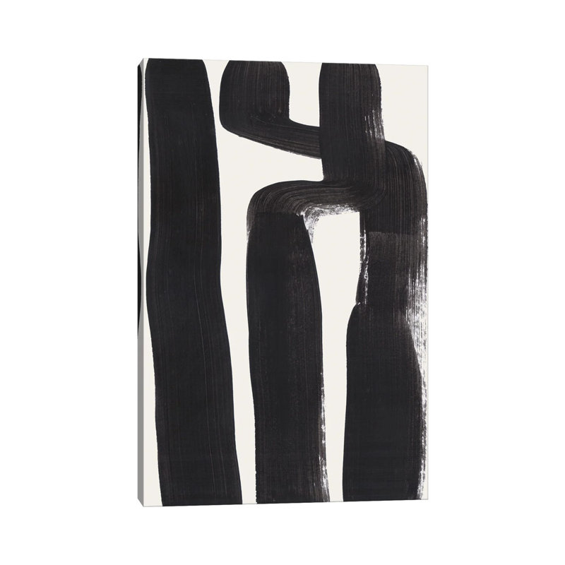 Black Ink Strokes par - Toile tendue, H 26 po x l 18 po x P 1,5 po
